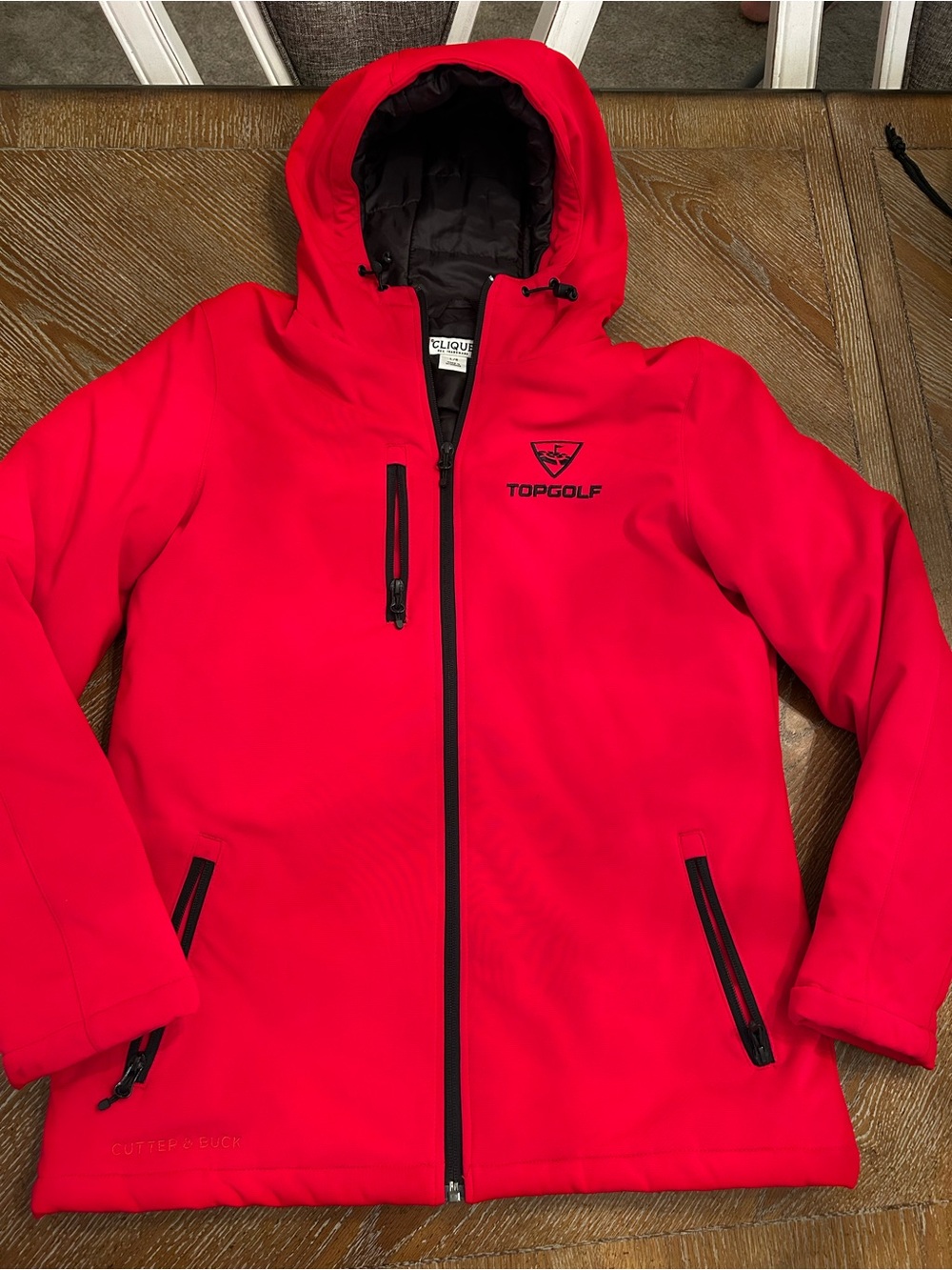 Women’s large Top Golf Red Hooded Jacket